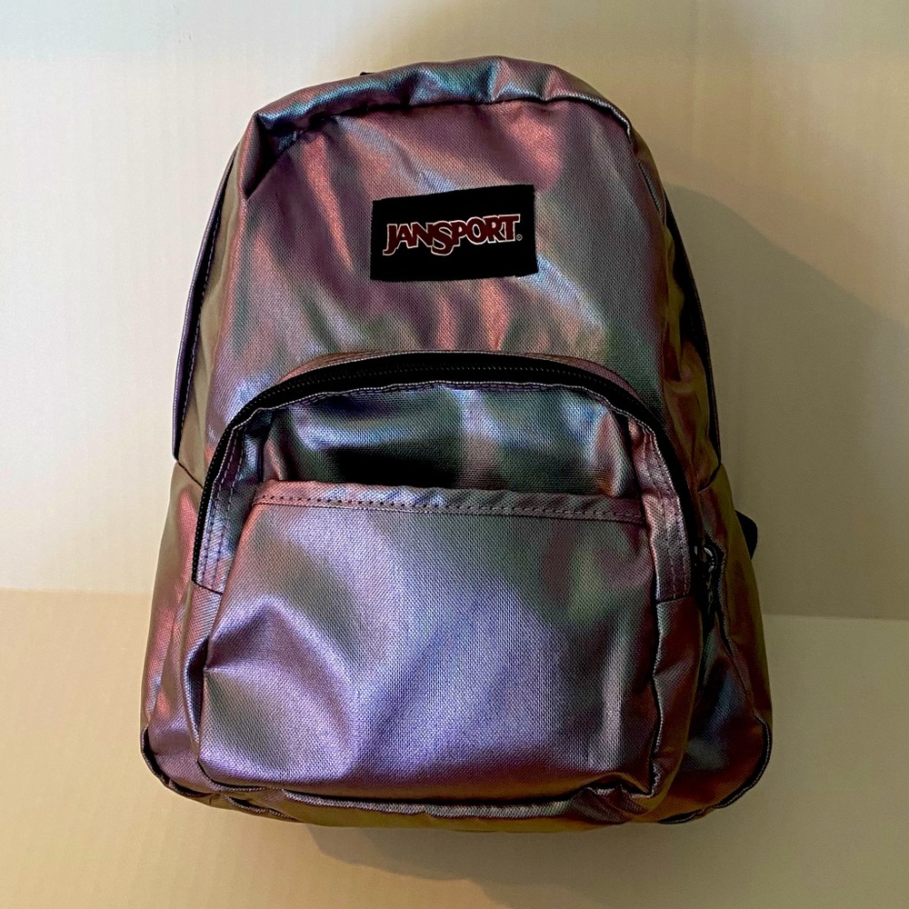 JanSport Iridescent Half Pint FX Mini Backpack Petrol Rainbow - Picture 7 of 7